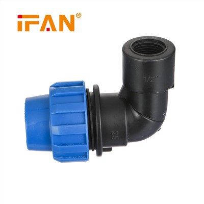 602 HDPE Gosod Pibellau Benywaidd Penelin